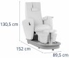  Fotel do pedicure elektryczny - brodzik na stopy - 115 W - 200 kg - biały Physa 10040825 PHYSA HAVANA WHITE 