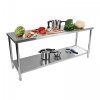 Stół roboczy - 200 x 60 cm - stal nierdzewna ROYAL CATERING 10010494 RCAT-200/60