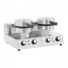 Podwójna gofrownica - kształt serca - 2 x 1000 W ROYAL CATERING 10012899 RCWM-2000-2S