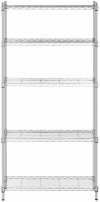 Regał metalowy - druciany - 350 x 900 x 1800 mm - szary ROYAL CATERING 10011224 RCMR-1800P25 