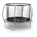 Trampolina ogrodowa - Ø305 x 180 cm - 100 kg - siatka - czarno-szara GYMREX 10230229 GR-TR02