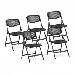 Krzesła - 5 szt. - do 150 kg - siedziska 430 x 430 x 440 mm - czarne FROMM STRACK 10260323 STAR_SEAT_38