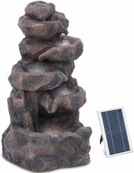 Fontanna ogrodowa solarna wielopoziomowa formacja skalna HILLVERT HT-SF-103 10090515 4062859177537