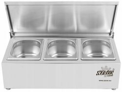 Ekspozytor 3xGN1/6 100mm Szron CHD03AFL 5905440404096