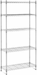 Regał metalowy - druciany - 350 x 900 x 1800 mm - szary ROYAL CATERING 10011224 RCMR-1800P25 