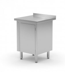 Stół przyścienny szafka z drzwiami na zawiasach 600 x 600 x 850 mm POLGAST 128066-1 128066-1