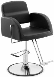 Fotel fryzjerski z podnóżkiem - 48 - 63 cm - 200 kg - czarny, srebrny PHYSA YOXALL BLACK 10040615 4062859180025