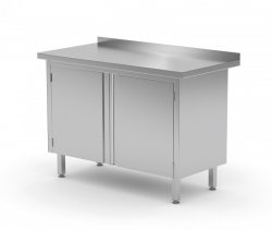Stół przyścienny szafka z drzwiami na zawiasach 800 x 700 x 850 mm POLGAST 128087-2 128087-2