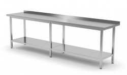 Stół przyścienny z półką 2100 x 700 x 850 mm POLGAST 103217-6 103217-6