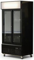 Szafa chłodnicza przeszklona czarny 800L Szron LG 800S BLACK