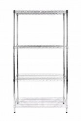 Regał chromowany 4 półki 120x60x180 INVEST HORECA WT-120600