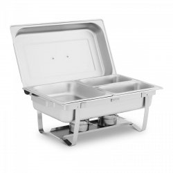 Podgrzewacz do potraw - GN 1/2 - 2 x GN 1/4 - 9 l - 2 pojemniki na paliwo ROYAL CATERING 10012835 RCCD_RT19_9L