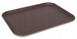 Taca kelnerska antypoślizgowa wzmocniona prostokątna brązowa 51,5x38cm Szron 1520CT/N BRĄZ 5902175817153