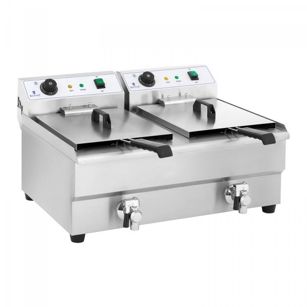 Frytownica elektryczna - 2 x 16 l - 2 x 3200 W ROYAL CATERING 10010028 RCEF-16DH-1