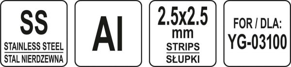 TARCZA DO SZATKOWNICY DO WARZYW YG-03100 SŁUPKI 2,5X2,5MM YATO YG-03142