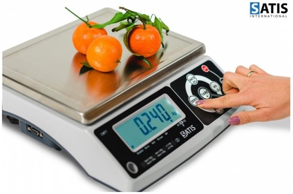 WAGA SKLEPOWA ELEKTRONICZNA MAGAZYNOWA 30kg 5g SATIS CWT71530kg 5903824905481