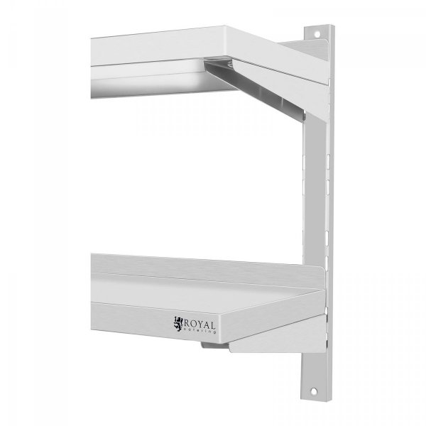 Półka wisząca nierdzewna Royal Catering RCWR-180.2 podwójna 180cm ROYAL CATERING 10010363 RCWR-180.2