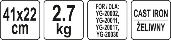 PŁYTA ŻELIWNA DO GRILLA GAZOWEGO YATO YG-20002, YG-20011, YG-20017 , YG-20030 YATO YG-20020