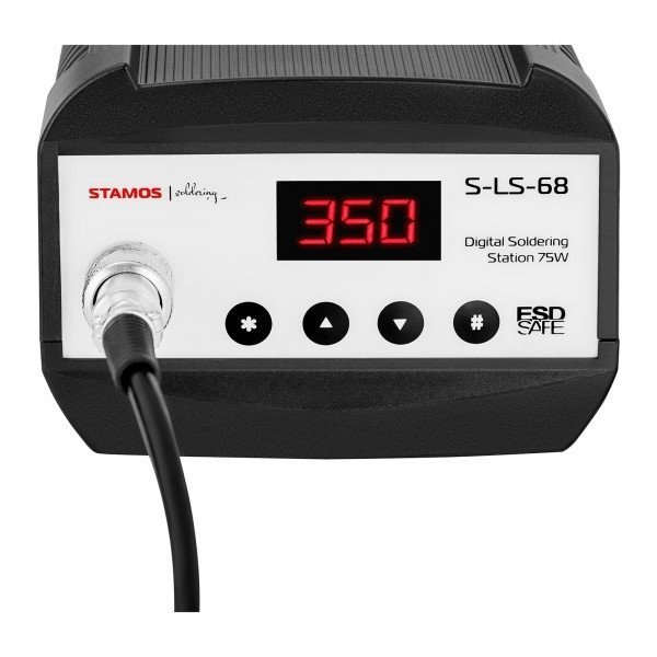 Stacja lutownicza - 75 W - cyfrowa - LED STAMOS 10021159 S-LS-68