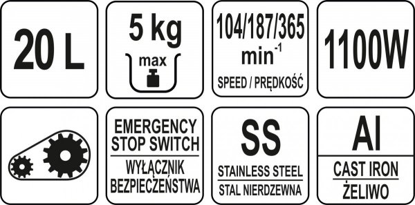 MIKSER PLANETARNY 20L YATO YG-03021 YG-03021