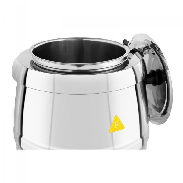 SREBRNY ELEKTRYCZNY KOCIOŁEK DO ZUP O POJEMNOŚCI 10L ROYAL CATERING 10011248 RCST-10BB