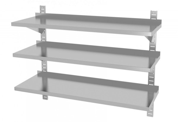 Półka wisząca przestawna, potrójna 600 x 300 x 875 mm POLGAST 385063 385063