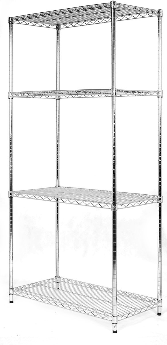 Regał chromowany siatkowy 4-półkowy 61x107x137 cm ULTRA POWER