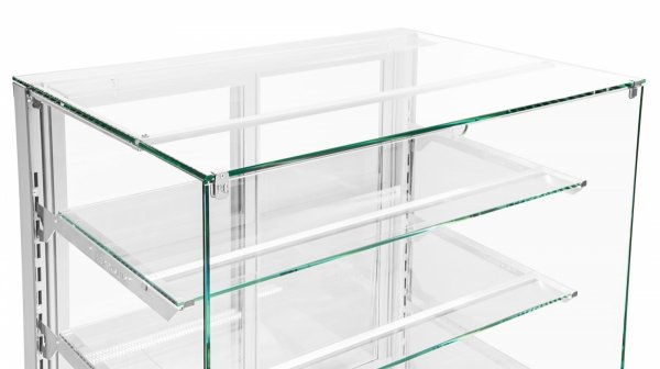 Witryna cukiernicza chłodnicza Dolce Visione Premium 900 | wnętrze ze stali nierdzewnej | 900x690x1300 mm