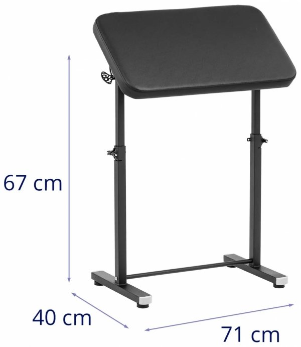 Podłokietnik do tatuażu - z regulacją wysokości - odchylany - 71 x 40 x 67 - 109 cm Physa 10040814 PHY_TA_04