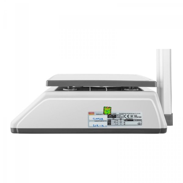 Waga sklepowa - 30 kg / 10 g - legalizacja TEM 10200011 TEL030B1D-V2-B1