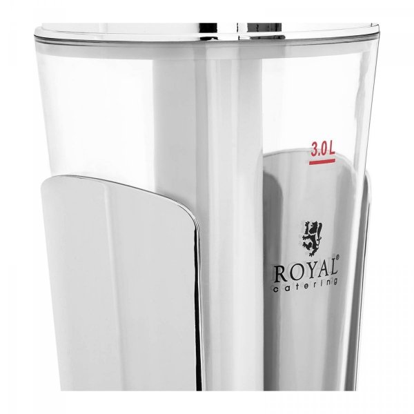 Dyspenser do soków - 3 l - system chłodzenia - na szklanki do 198 mm - z oświetleniem LED ROYAL CATERING 10012739 RCSD-4