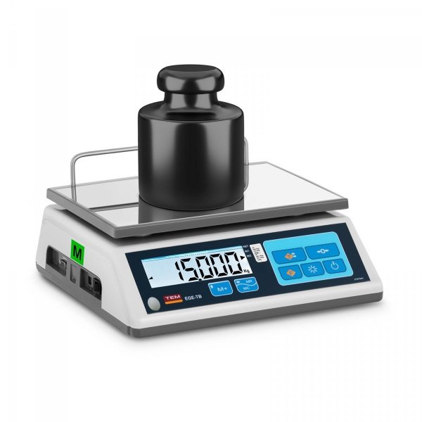 Waga sklepowa - 15 kg / 5 g - 23 x 30 cm - legalizacja TEM 10200019 TTB015D-O-B1