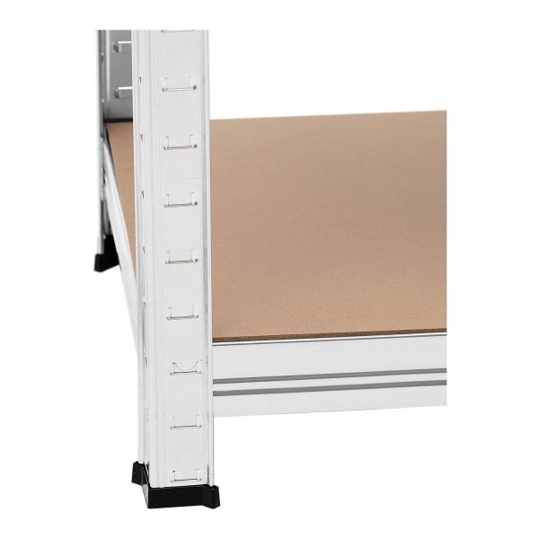 Regały magazynowe - 90 x 40 x 180 cm - 5 x 175 kg - szare - 2 szt. MSW 10061977 MSW-STSH-24