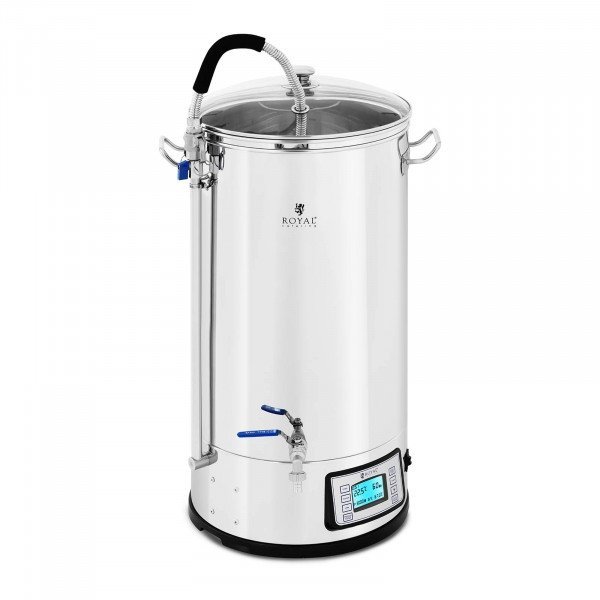 Kocioł warzelny - 50 L - 3000 W - 25-100°C - stal nierdzewna - wyświetlacz LCD - timer ROYAL CATERING 10011962 RCBM-50N