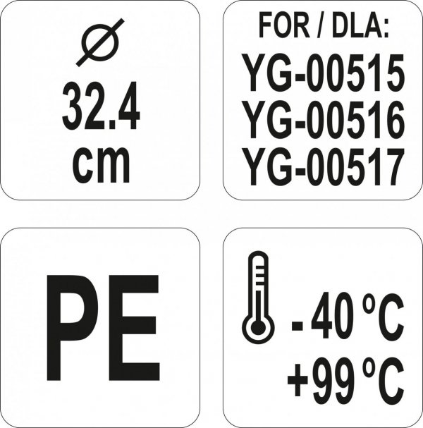 POKRYWKA DO POJEMNIKA 32,4X1,5CM YATO YG-00521 YG-00521