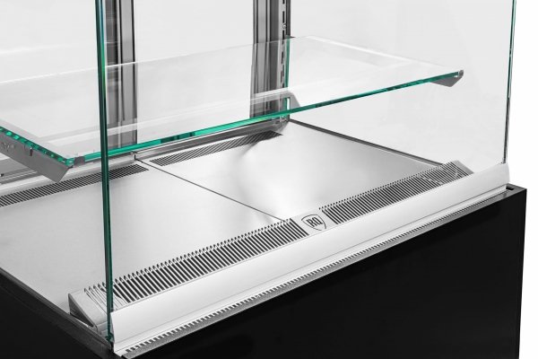 Witryna cukiernicza chłodnicza Dolce Visione Premium 1300 | wnętrze ze stali nierdzewnej | 1300x690x1300 mm