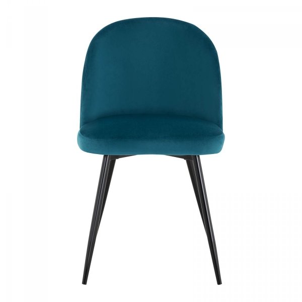 Krzesło tapicerowane - turkusowe - welurowe - 2 szt. Fromm &amp; Starck 10260159 STAR_CON_101
