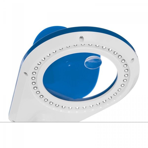 Lampa z lupą - 5 / 10-krotne powiększenie - niebieska STAMOS 10021034 S-LP-2B