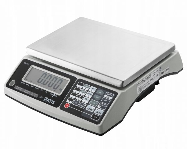 Waga licząca sklepowa z legalizacją 15kg / 6kg dwuzakresowa 5g / 2g CE SATIS CWT22615kg 5905317012102