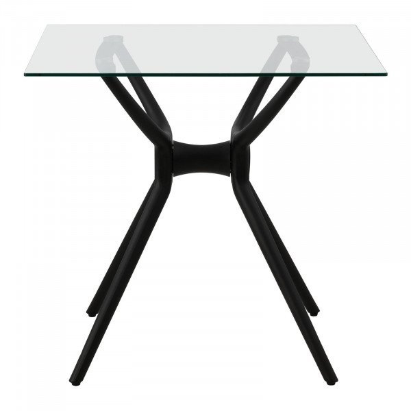 Stół - kwadratowy - 80 x 80 cm - szklany blat FROMM STRACK 10260324 STAR_DESK_35