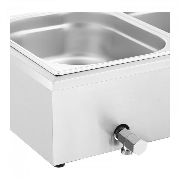 Bemar - 2000 W - 3 GN 1/2 - kranik spustowy - szklana osłona ROYAL CATERING 10012621 RCBM_GN1/2_2