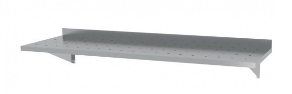 Półka wisząca na konsolach, perforowana z dwiema konsolami 800 x 400 x 250 mm POLGAST 382084-PERF 382084-PERF