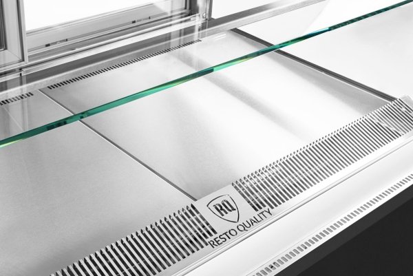 Witryna cukiernicza neutralna Dolce Visione Neutro Premium 900 | wnętrze ze stali nierdzewnej | 900x690x1300 mm