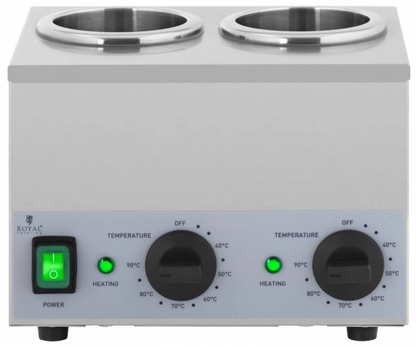 Podgrzewacz do sosów - 2 x 1 l - dolny panel sterowania - Royal Catering 10012709 RCSW-16