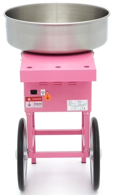 Maszyna do Waty Cukrowej z wózkiem Misa 52cm Różowa MAXIMA 09506002 8720783966202