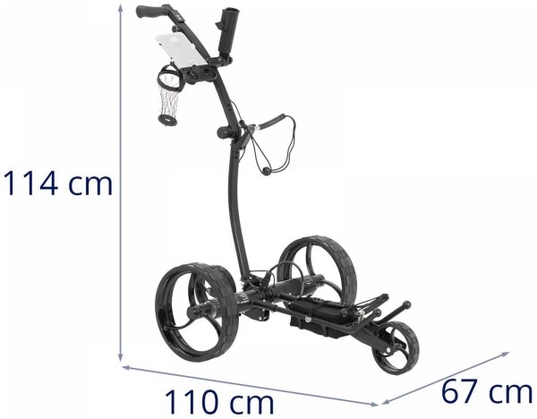 Wózek do golfa elektryczny - składany - zdalne sterowanie - 20 kg - aluminium UNIPRODO UNI_GT_02 10250805 4062859240828