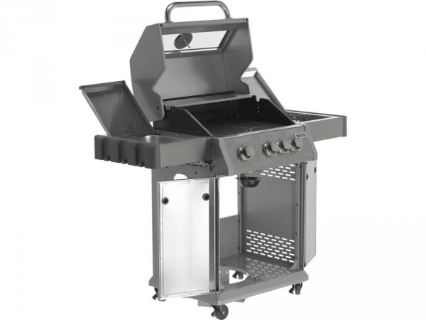 GRILL GAZOWY 3+1 STAL NIERDZEWNA 11,5KW, Z SZYBĄ YATO YG-20015