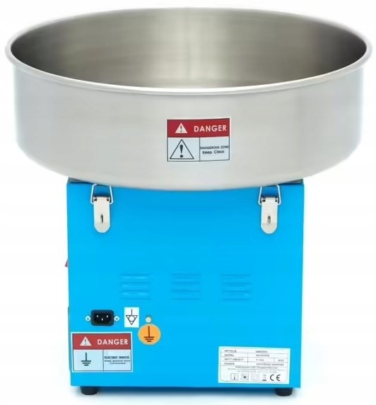 Maszyna do Waty Cukrowej Misa 52 cm 1,1kW Niebieska MAXIMA 09506001 8720783966196
