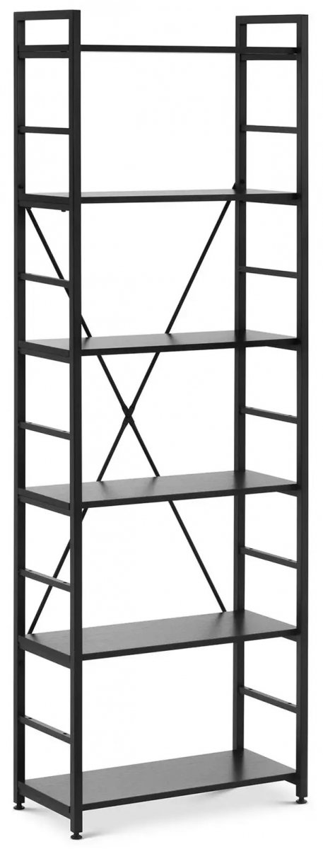 Regał na książki - 28 x 60 x 182 cm - 150 kg - czarny Fromm Starck 10260382 STAR_BC_11 