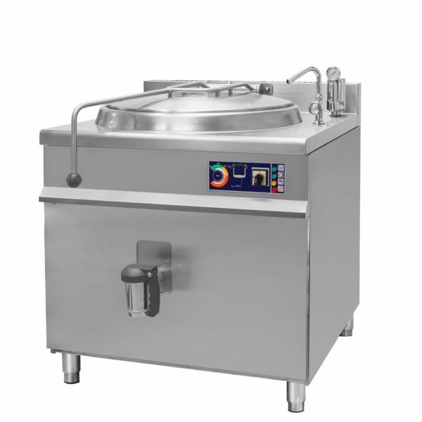 Kocioł warzelny elektryczny z grzaniem pośrednim | opcja mieszadła | 24 kW | 400V | 150 l | 900x900x900 mm | RQLR-151E